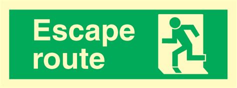 escape route left kjop exit signs