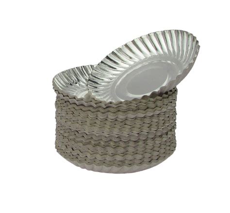 buy yashvin disposable silver paper plate small  inchespack   pieces paper plates