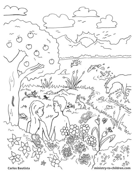 creation bible coloring page