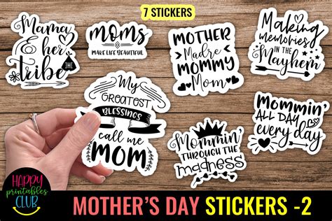 mothers day printable stickers bundle stickers mothers day