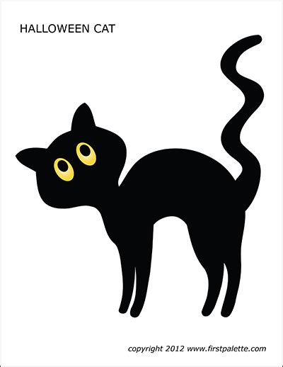 halloween cats  printable templates coloring pages