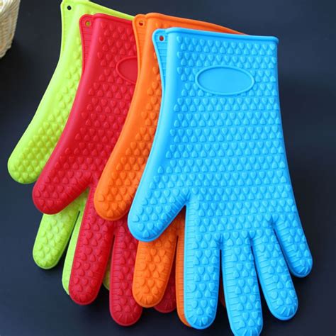 1 pcs microwave oven gloves silicone cooking glove kitchenware bbq mitt