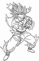 Coloring Goku Pages Kid Saiyan Super Getcolorings sketch template