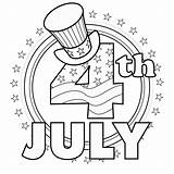July Coloring Pages 4th Fourth Getcolorings Color sketch template