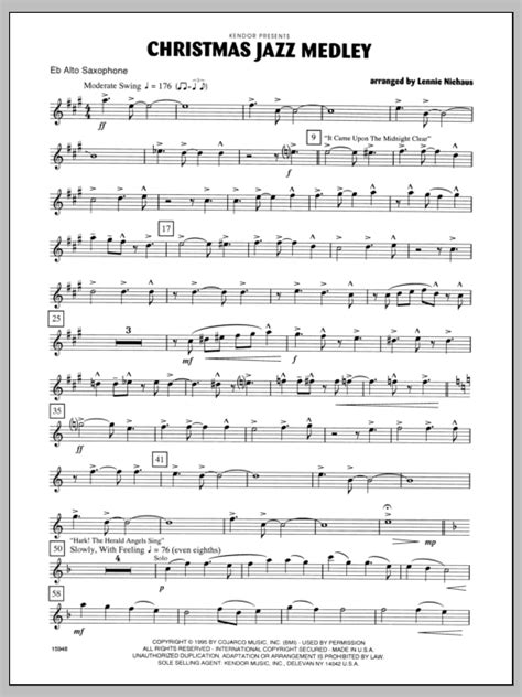 Christmas Jazz Medley Alto Sax 2 Sheet Music Direct