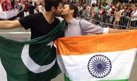 this photo of india pakistan gay couple s lip lock will offend many