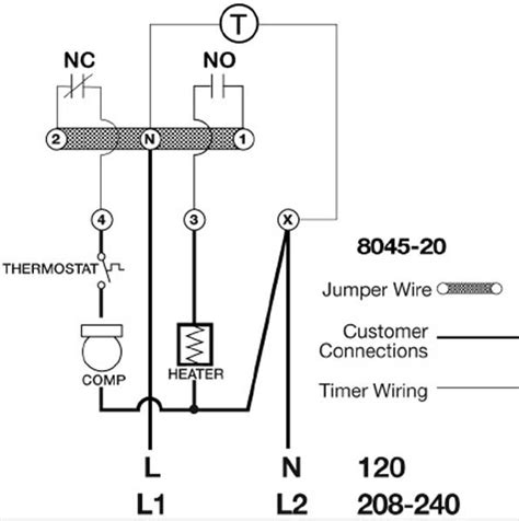 paragon defrost timer   wiring diagram