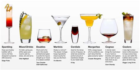 Glassware Types Based On Drink Types Of Cocktail Glasses Types Of