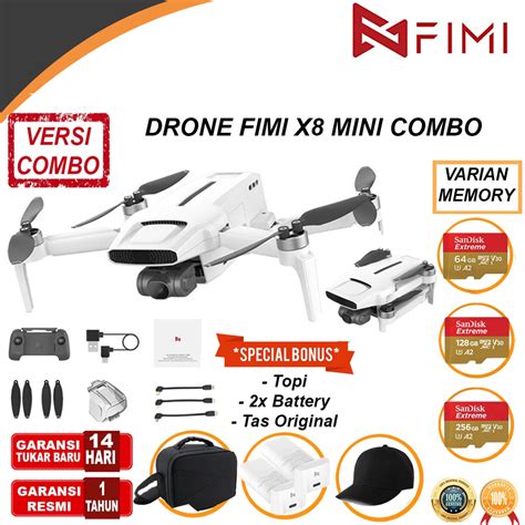 jual drone fimi  mini km   axis gimbal camera combo version  battery shopee indonesia