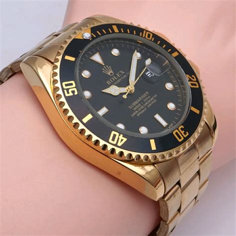 jual jam tangan pria rolex submariner  rantai gold