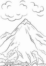 Coloring Mountains Pages Para Colorear sketch template