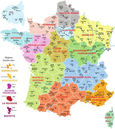 large detailed map  france