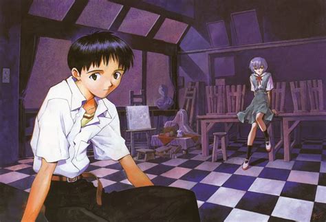 Neon Genesis Evangelion Shinji Ikari And Rei Ayanami By