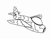 Airplane Camouflage Coloring Coloringcrew sketch template