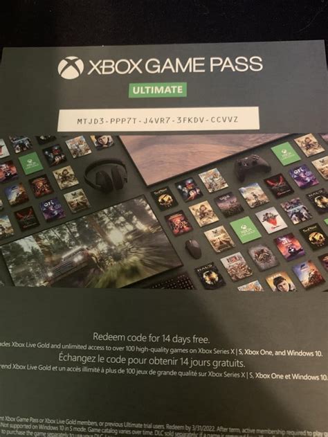 xbox ultimate game pass code rxboxone