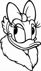 Duck Daisy Coloring Pages Head Disney Cartoon Outline Donald Clipart Christmas Kids Clip Printable Ducks Face Cliparts Drawings Anaheim Faces sketch template
