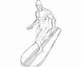 Silver Surfer Pages Coloring Character Another sketch template