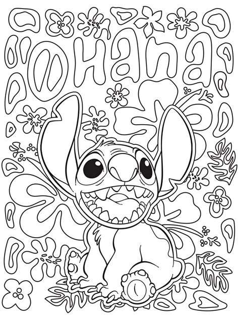 stitch disney coloring page  print