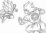 Vegeta Goku Vs Coloring Pages Dragon Ball Para Drawing Colorear Getdrawings Getcolorings sketch template