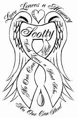 Tattoos Suicide Ribbon Tattoo Designs Awareness Coroflot Prevention Remembrance Poem Memorial Memory Quotes Dad Scotty Heaven Wings Family Cancer Grady sketch template