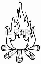 Bonfire Coloring Pages Getcolorings Clipart sketch template