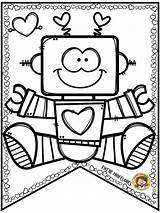 Para Colorear Cute Kids Drawings Coloring Dibujos Valentine Niños La Banners Coloriage Material Pennants Friendship Pin1 Páginas Site Robot Pages sketch template