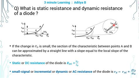 static resistance  dynamic resistance   diode youtube
