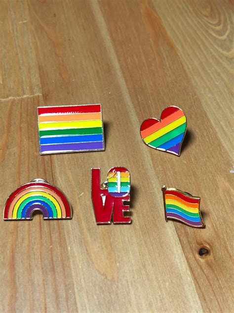 Gay Pride Rainbow Lgbtqi Pride Pin Rainbow Enamel Pin Lapel Etsy