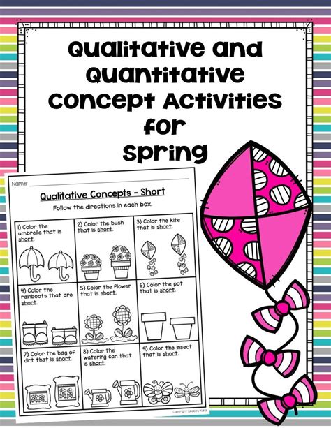 qualitative concepts  preschool activities math quantitative