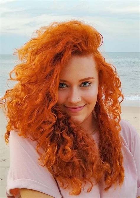 Modern Looking Red Long Curly Hair Styles For Women 2019 Curly Hair
