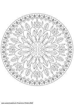 mandala coloring pages autumn  zaubereinmaleins tpt