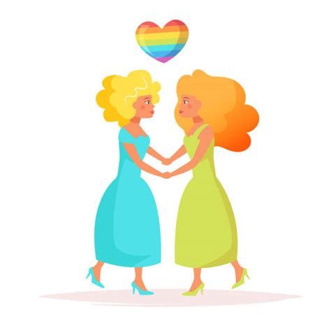 black lesbian kissing cartoon illustrations royalty free vector
