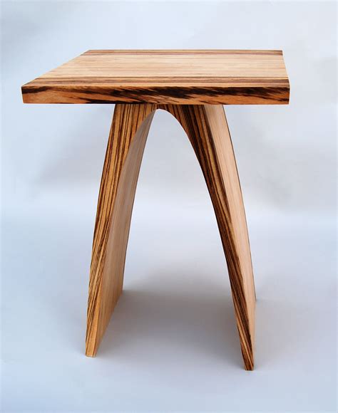 small arch table zebrawood  kerry vesper wood  table artful home
