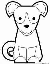 Sitting Puppy Coloring Dog Cute Down Cartoon Pages Printable Drawings Easy Info sketch template