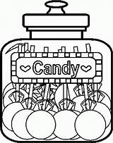 Candy Coloring Pages Jar Printable Kids Cotton Clipart Colouring Clip Chocolate Sweets Sketching Print Cliparts Food Candies Sheets Tulamama Bonbon sketch template
