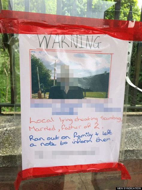 wife takes revenge on lying cheating scumbag husband with poster