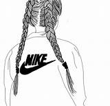 Nike Girl Drawing Tumblr Outline Drawings Girls Sketch Sketches Easy Savage Desenhos Cute Outlines Wearing Desenho Cool Braids People Dibujos sketch template