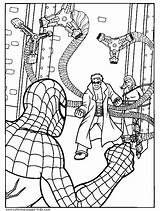 Coloring Pages Spiderman Cartoon Spider Man Color Doc Ock Printable Sheets Book Kids Mary Jane Print Octopus Doctor Character Saving sketch template