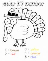 Thanksgiving Worksheets Turkey Preschool Color Number Coloring Pages Printable Activities Crafts Learning Printables sketch template