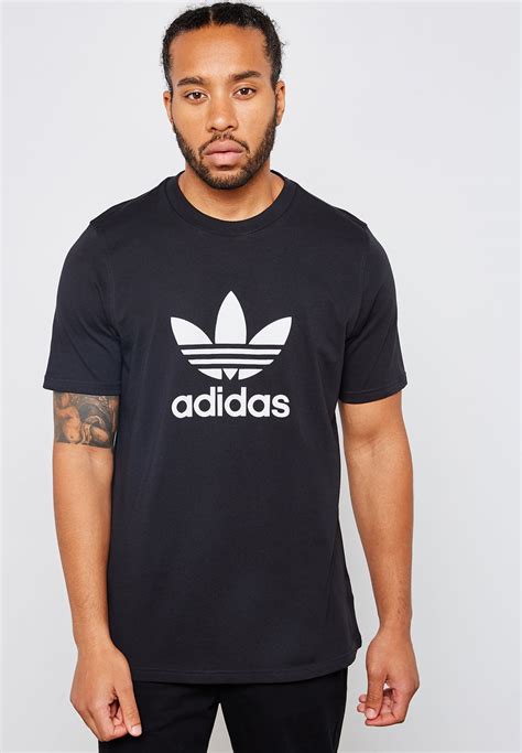 Buy Adidas Originals Black Trefoil Adicolor Casual Mens T Shirt For