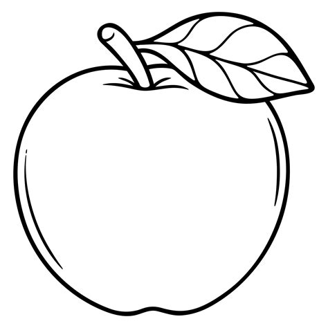 coloring pages  red apple  svg png eps dxf  zip file