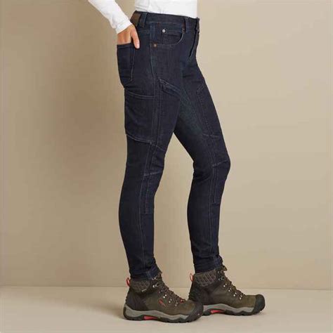 women s double flex double chapped work denim skinny leg pants duluth