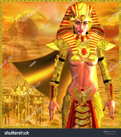 Egyptian Warrior Queen Ancient Egyptian Woman Stock