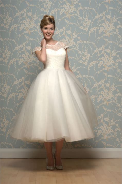 Lilyanna Tea Length Wedding Dress With Sleeves By White Rose R635