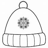 Hat Winter Coloring Pages Para Beanie Colorear Color Invierno Clipart Christmas Colouring Printable Hats Clothing Snowflakes Template Nurse Clothes Preschool sketch template