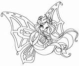 Coloring Club Winx Pages Flora Getcolorings sketch template