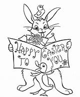 Easter Bunny Coloring Pages Happy Printable Kids Color Print Sheets Activity Bunnies Holiday Dot Honkingdonkey Worksheets sketch template