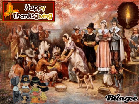 pilgrims  indians  thanksgivimg picture  blingeecom