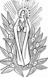Vierge Assomption sketch template