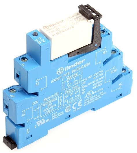 finder  acdc dpdt interface relay module din rail mount rs components vietnam